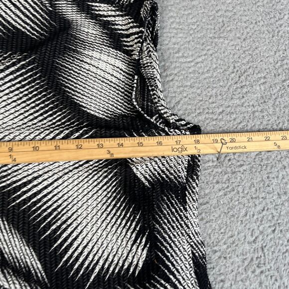 Chico's Travelers Cardigan Sweater Womens 0 White Black Small Open Front Coastal - Picture 8 of 8